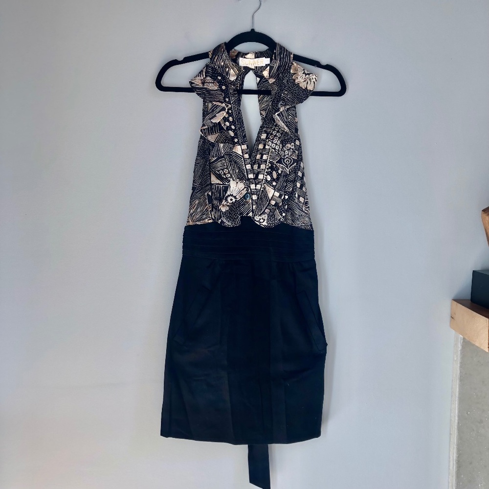 Sunner Silk Patterned Florent Style Dress